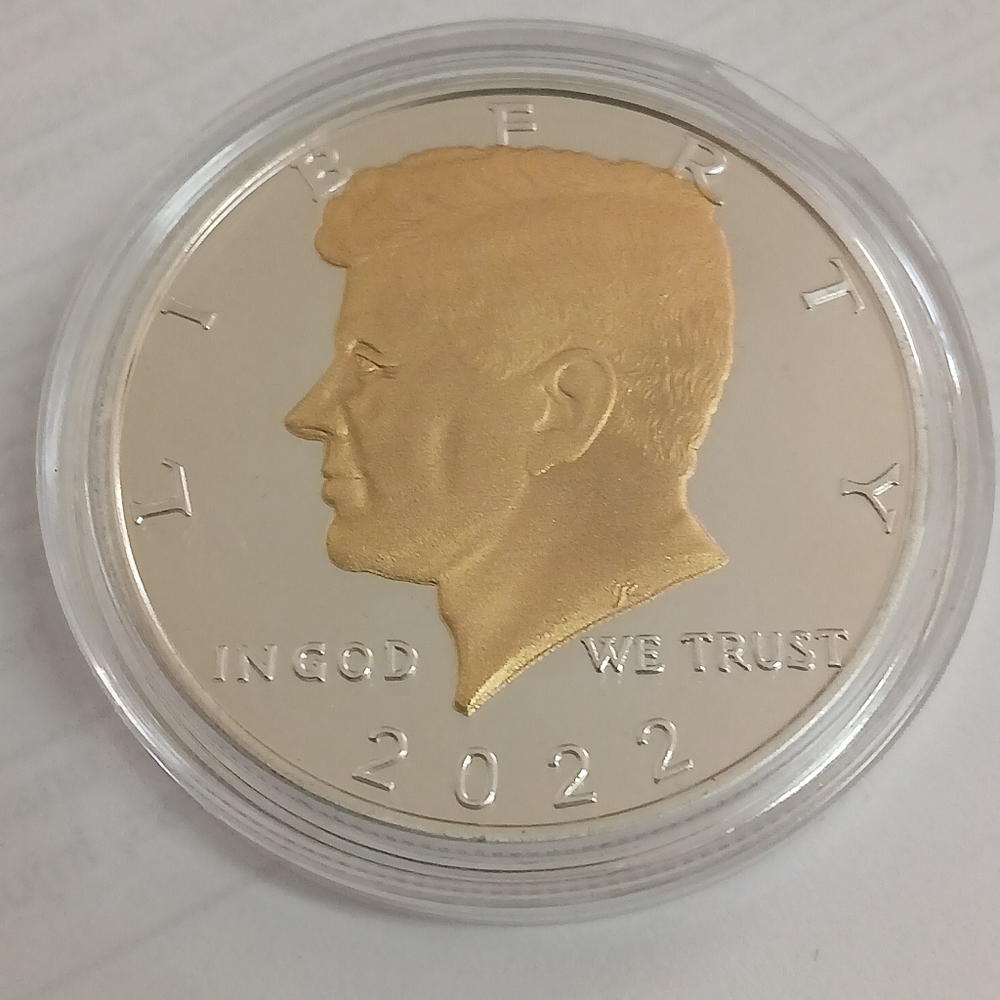 United States Half Dollar Coin with Gold Eagle